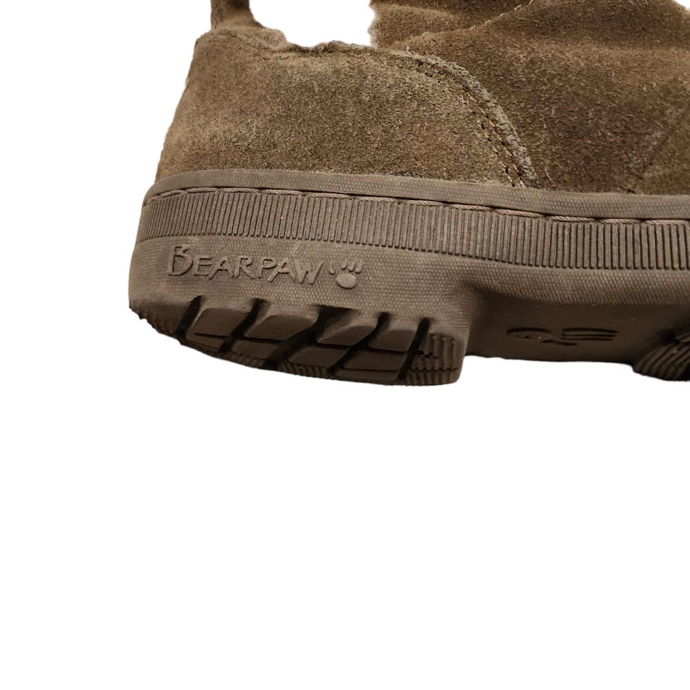 Bearpaw Women's Army Green Lace Up Fur Boots Size 9 - Picture 7 of 9
